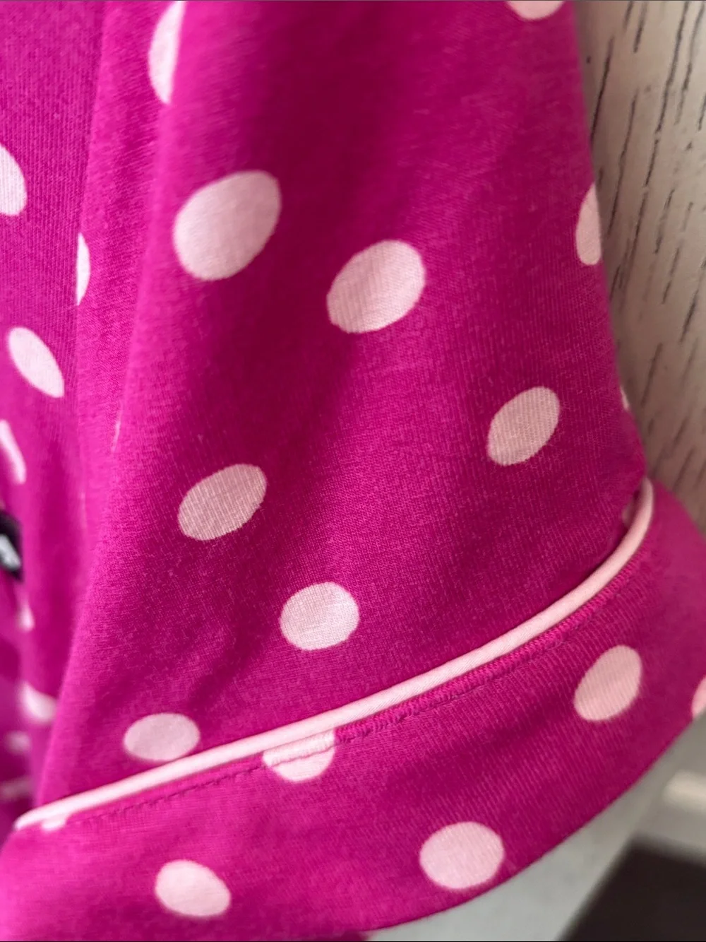 kate spade Hot Pink Polka Dot Short Sleeve Pajama Set